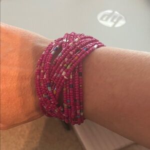 Pink Beaded Bracelet